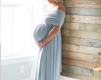 The "Lauren" Infinity Gown - Convertible Dress - Maternity Gown - Maternity Dress - Maxi Dress - Bridesmaid Dress - Senior Photo Shoot