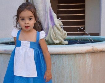 Disney Inspired Belle Town Dress- Beauty and the Beast Dress- Belle Blue Dress- Beauty and the Beast Birthday- Belle Birthday Dress