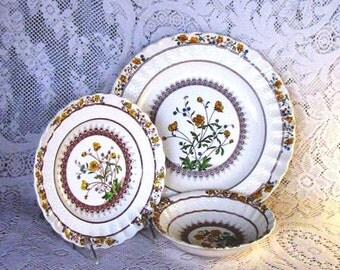 Spode Copeland Plates "Buttercup" England 2/7873 K