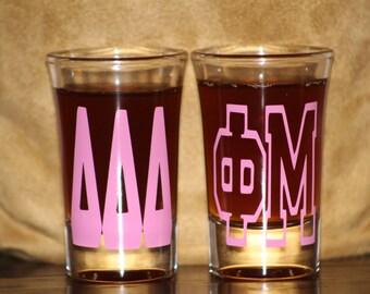 Greek Letters Shotglass - Fraternity, Sorority Shotglass