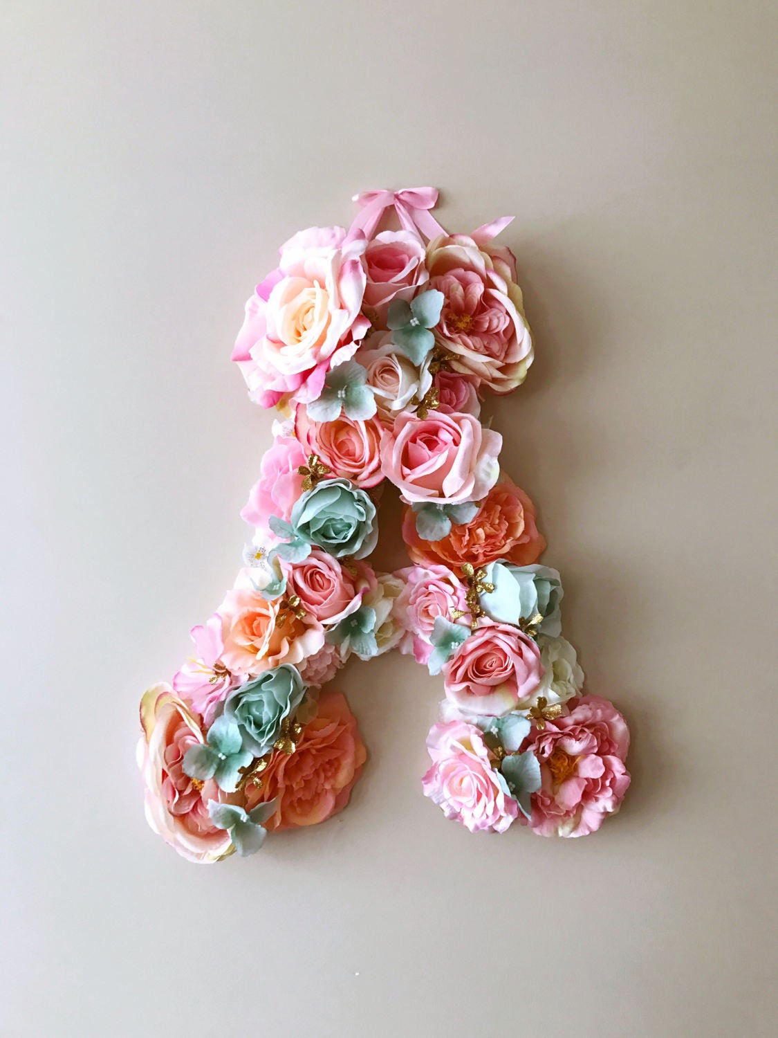Nursery Letters, Flower girl gift, flower letters, Floral letters, Nursery decor, Nursery wall letters, Baby shower gift, Photography Prop