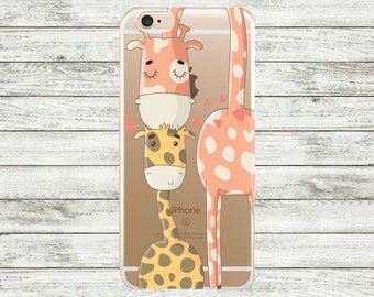 iPhone 7 giraffes case iPhone 7 Plus clear Case, iPhone 6 / 6s / 6s Plus Case, iPhone 5s / 5 / SE Case, Hard plastic or rubber case.