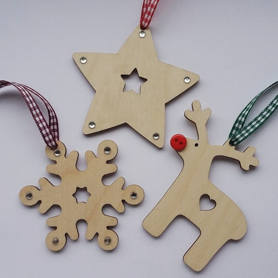 items similar to wooden christmas decorations set of 3 items similar to wooden christmas decorations set of 3