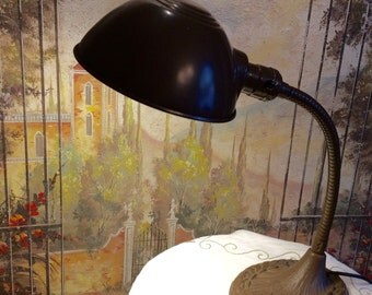 Vintage Gooseneck Iron Lamp