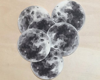 Moon Vinyl Stickers - 3 Sticker Pack