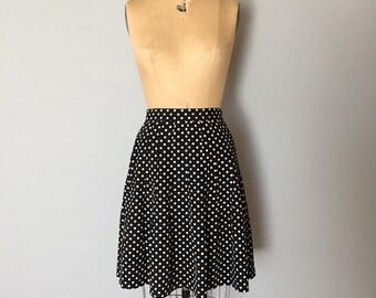 90s polka dot mini skirt | schoolgirl pleated mini skirt