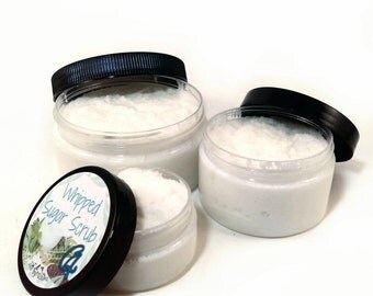 Papaya Sugar Scrub - Body Scrub, Shower Scrub, Body Wash - Preservative Free, Pure, Vegan - Whipped Sugar Scrub