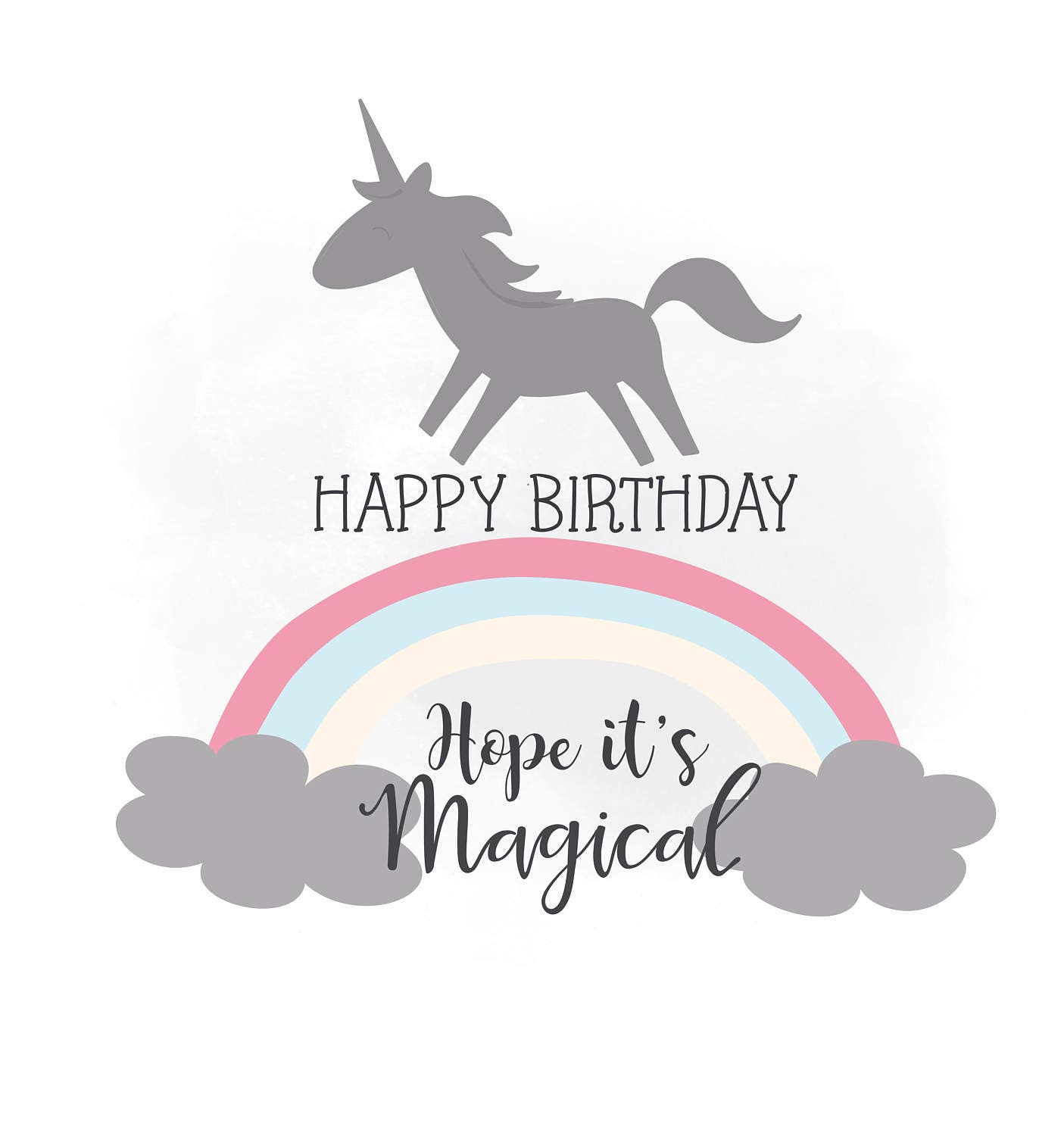 Download Happy Birthday SVG clipart Birthday wish Quote Unicorn