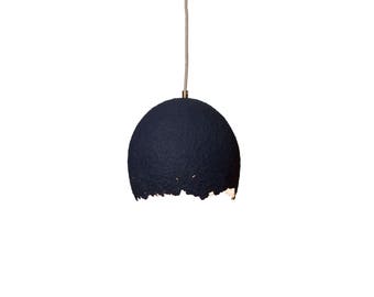 Hanging paper lamp > BLUE & BLUE > Minimalistic design > Blue modern paper lamp > Paper pendant lamp > Industrial blue hanging light >10x7