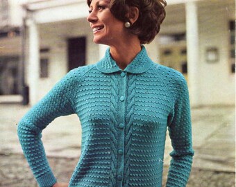 womens sweater & cardigan knitting pattern pdf ladies twinset