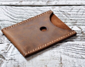 Card Holder Minimalist Leather Card holder Business Card holder Minimalist leather card holder Business Card Case Groomsmen gift Slim wallet