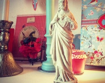 Christ religious statue in plaster. Religious. Jesus Christ. Religious item.