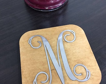 Wedding Coasters | Monogram Coasters | Housewarming Gift | Personalized Coasters | Wedding Gift | Wood Coasters | Metal Coaster| Set of Four