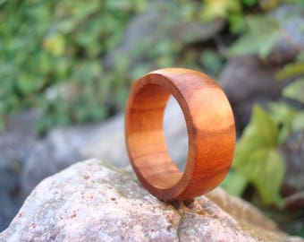 Wooden Ring (7 1/2) Pear Wood Ring/Affection/Pear Tree/Gaia/Handmade Ring/Peace/Support/Natural Jewelry/Hypoallergenic Ring/Stability