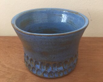 Arctic Blue Scalloped Vase
