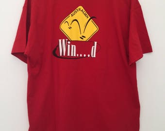 Vintage tshirts / 90s tshirt / red tshirt / print tshirt / funny tshirts / surfer