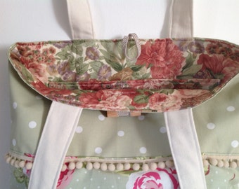 A vintage bag with bobble trim and wooden toggle make a lovely gift