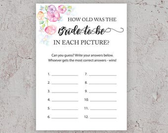 Guess the brides age | Etsy Guess the brides age | Etsy