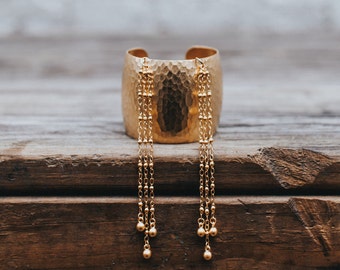 Ball & Chain Fringe Patterned Cuff