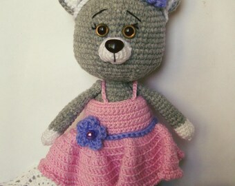Cat Crochet toys Crochet animal Crochet cat Amigurumi cat Amigurumi crochet cat Handmade cat Toy cat Dressed cat Kids toy Crochet kitty