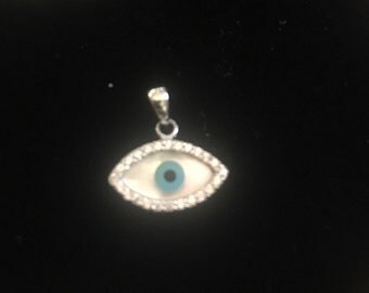 Silver Evil Eye Pendant