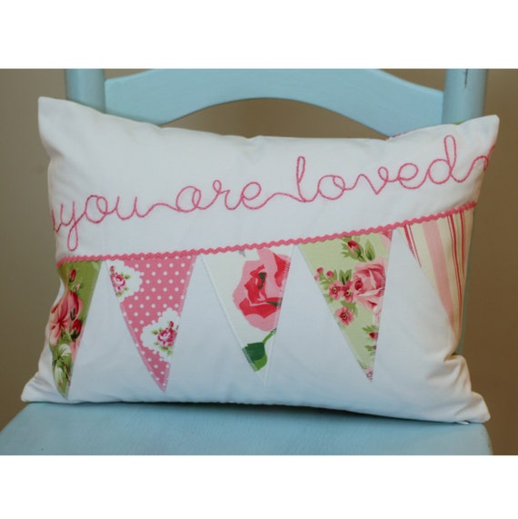 Shabby Chic Pillow Personalized Pillow Cover Vintage Roses