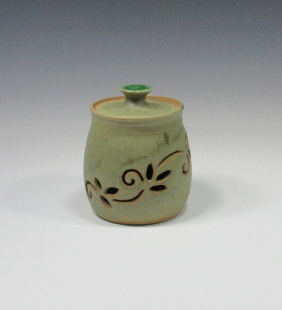 Garlic Jar Ceramic Garlic Jar Pottery Jar Garlic Keeper