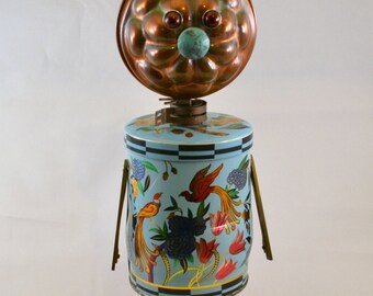 PRISCILLA the PRINCESS ROBOT, Assemblage Art Recycled Robot Sculpture