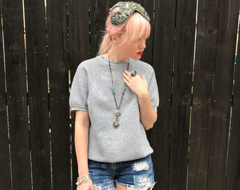 Sequin Cloche // 1950s Hat // Art Deco // Great Gatsby Party // Flapper Headpiece // Silver Blue Sequins // 1920s 20s Style Hair Piece