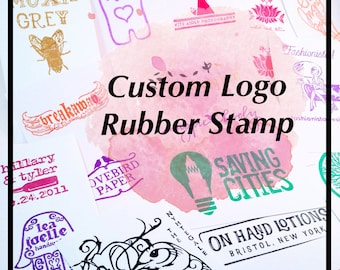 Custom Logo Rubber Stamp - Hand Carved