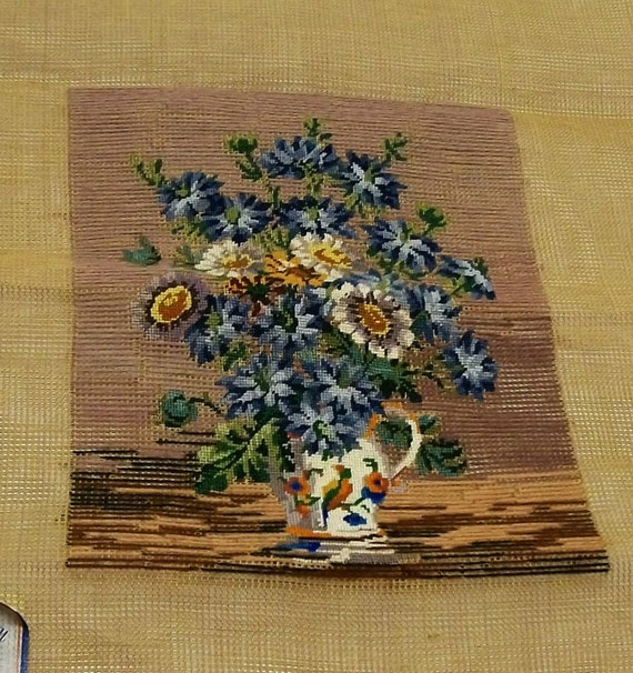 Vintage Needlepoint Canvas Hiawatha Heirloom needlepoint