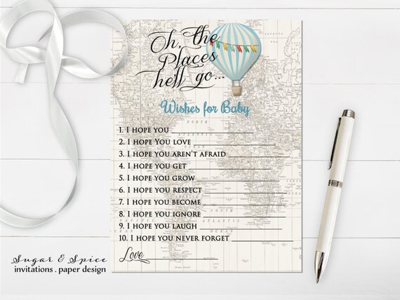 Wishes for Baby Game Printable Baby Shower Game Baby Shower