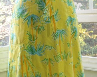 MILESTONE SALE 40% OFF, Vintage Summer Lily Pulitzer Skirt, Palm Trees, Small, Wrap Skirt
