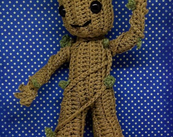 Baby Groot Little Groot amigurumi PDF crochet pattern inspired by Guardians of the Galaxy 2