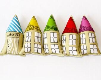 TOOTH FAIRY pillow -tiny colorful tooth fairy house- lost tooth gift- tooth pillow for kids- small kids gift- ORIGINAL tooth fairy pillow