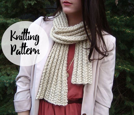 Easy Textured Knit Scarf Pattern Easy Beginner Knitting