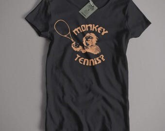 Old Skool Hooligans Inspired by Alan Partridge T Shirt - Monkey Tennis Classic TV Comedy Lady Fit & Unisex Sizes Available
