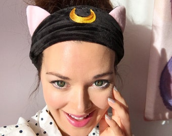 Sailor Moon Luna Inspired hair band, headband perfect for applying make up and washing your face