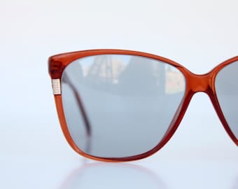 Vintage 80's Cognac Oversized Sunglasses Frames