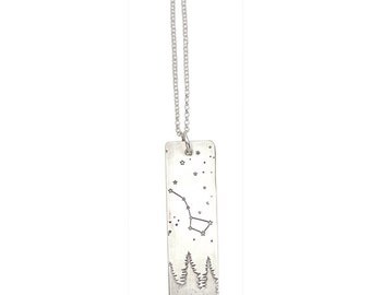 Big dipper necklace, constellation necklace, constellation pendant, big dipper pendant, big dipper jewelry, stars necklace, night sky