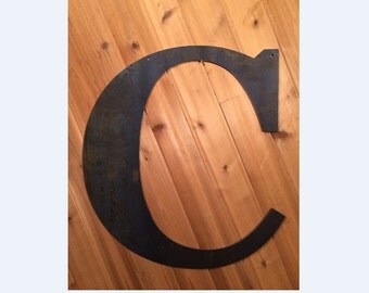 Large 20" Raw or Painted Metal Letter C by PrecisionCut on Etsy