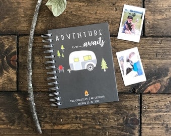 Camping Journal. Custom Road Trip Traveling Journal. Full Time RV Journal. Custom Memory Book, Scrapbook. Traveling Journal