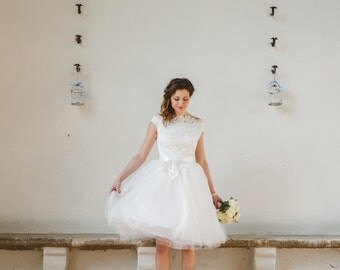 Short lace wedding dress etsy Short lace wedding dress etsy