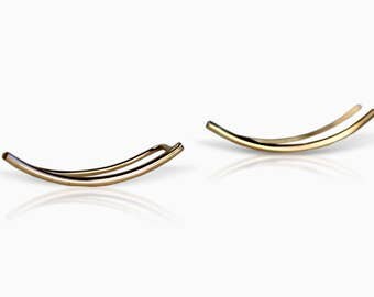 Ear Climbers - Silver Ear Climber -Ear Climber Gold - Ear Climber Earrings-Sterling Silver Climbers, Gold Ear Climbers, Ear Crawler Earrings