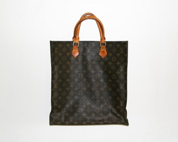 RESERVED Vintage Louis Vuitton Tote Bag Sac Plat Brown LV
