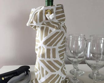 Wine Tote Bag - Canvas Tote Bag - Wine Travel Bag - Wine Tote Carrier - Wine Lover - Wine Birthday Gift - Wine Wedding Gift – Bottle Tote