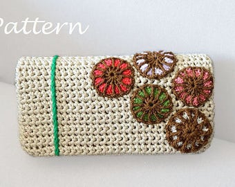 CROCHET PATTERN Crochet Bag Pattern crochet purse pochette pattern woman bag, evening bag, summer bag, handbag, crochet bag. clutch