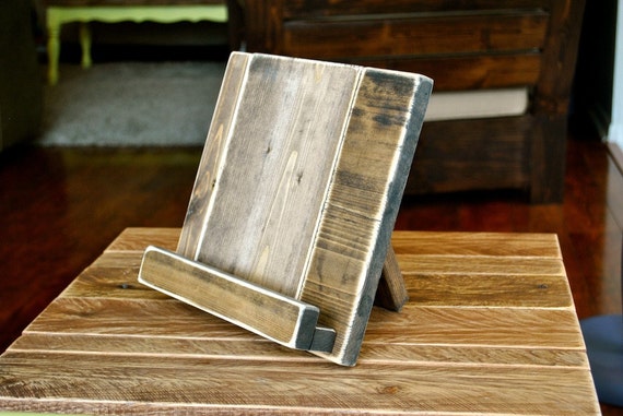 Distressed Wood iPad or Cookbook Stand for the Kitchen or