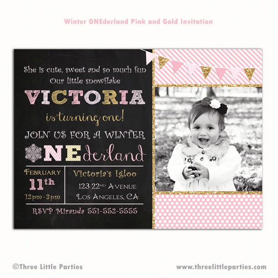 Free Printable Winter Onederland Invitations 6