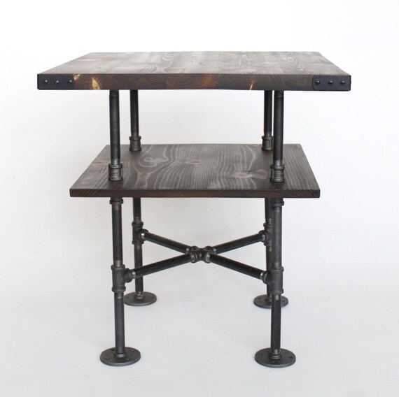 End Table Nightstand Industrial Night Stand Side Table